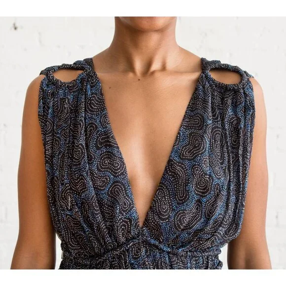 Isabel Marant Étoile "Estelle" Printed Silk Dress, size 36. Fits like a 2/4 - Picture 4 of 16